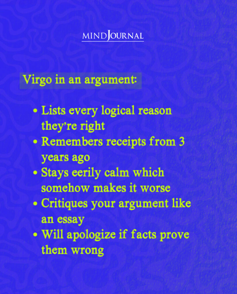 Zodiac Clash Traits: Virgo in an argument