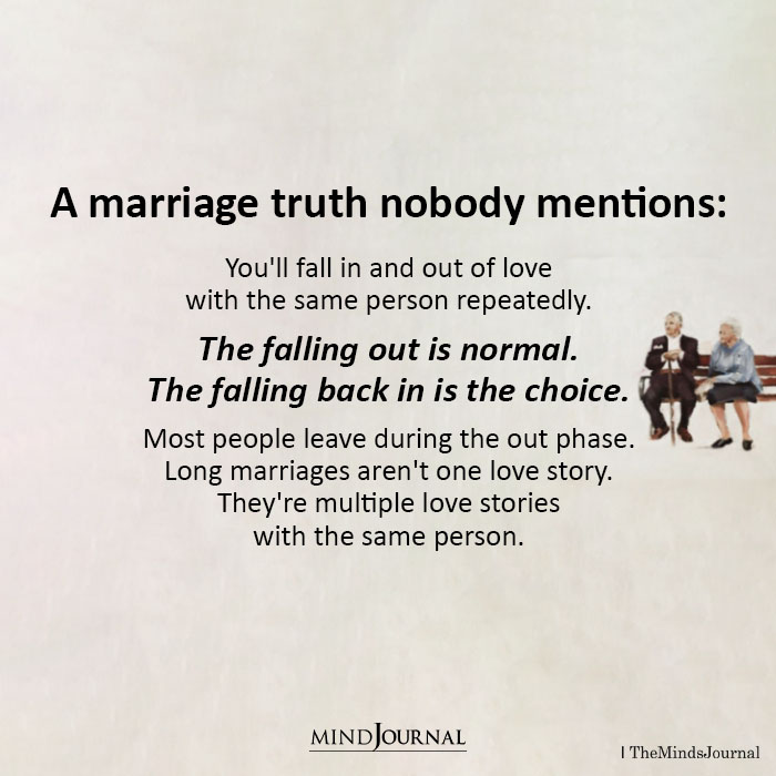 A Marriage Truth About Falling In And Out Of Love