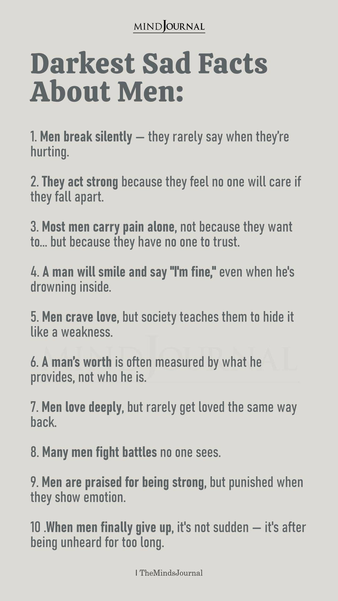 Men’s Silent Struggles: Darkest Sad Facts About Men’s Mental Health