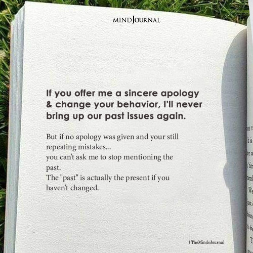 Apology And Change: Why True Remorse Erases The Past