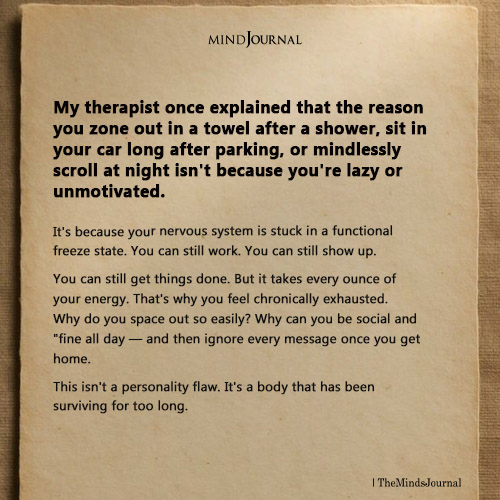 Functional Freeze: Why You Zone Out After Doing “Just Fine” All Day