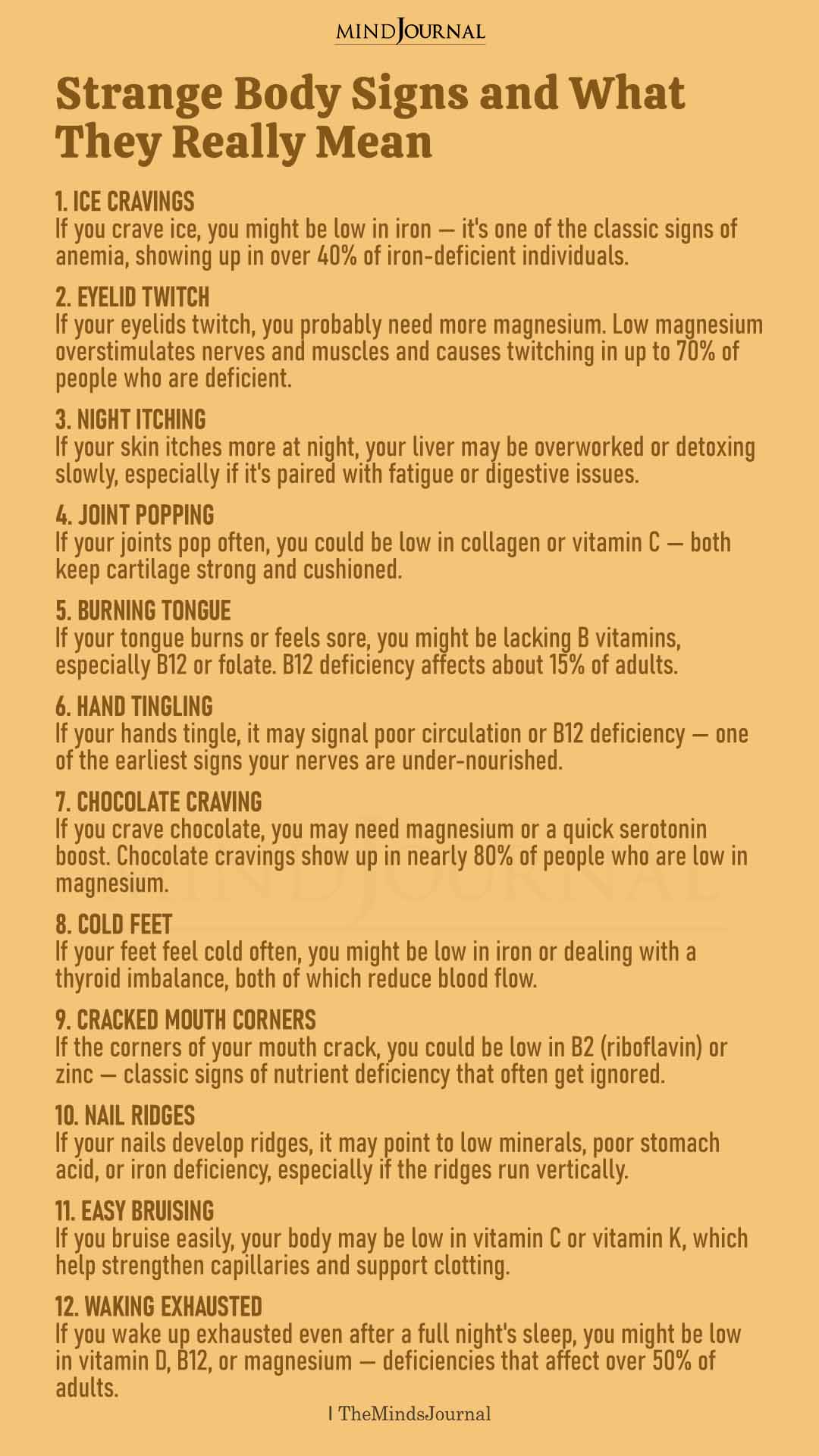 Hidden Body Warning Signs: Strange Symptoms and Nutrient Deficiencies