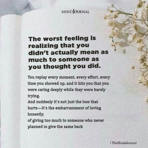 You Meant More to You Than You Did to Them: When One-Sided Caring Shatters Your Heart