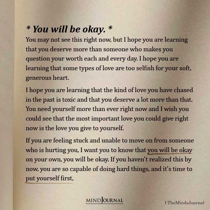 You Will Be Okay: Choosing Self-Love After Toxic Relationships