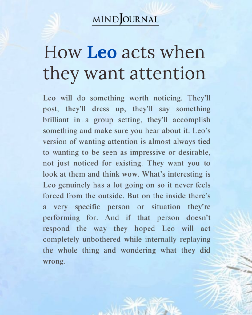 Attention Seeking Behavior of Leo