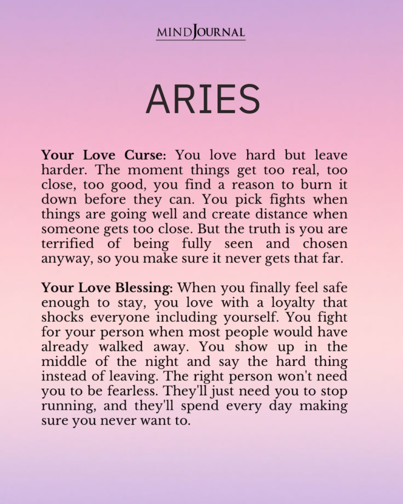 The love curse of each zodiac sign.