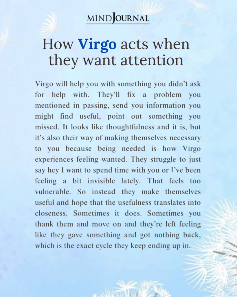 Attention Seeking Behavior of Virgo