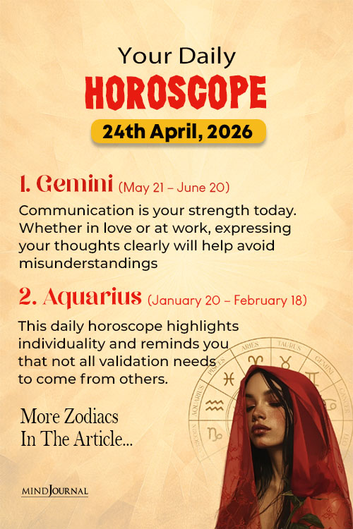 Daily Horoscope 24 April, 2026: Prediction For Each Zodiac Sign