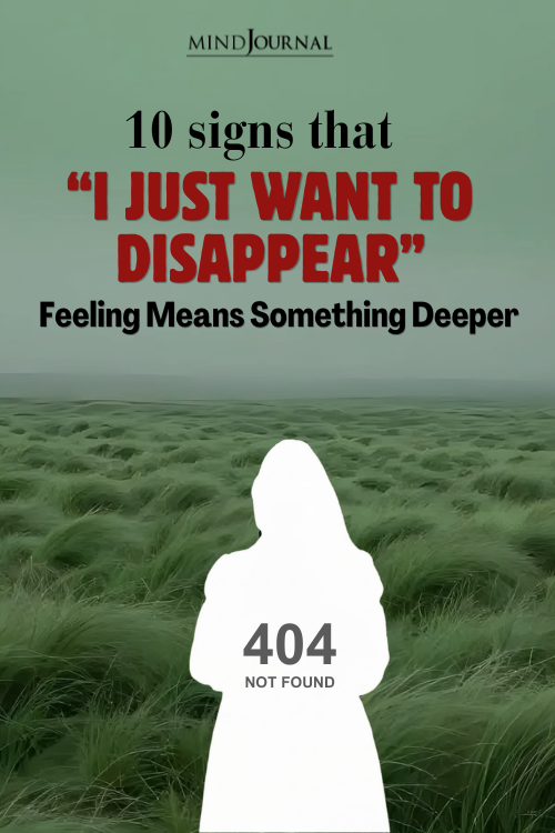 the feminine urge to disappear