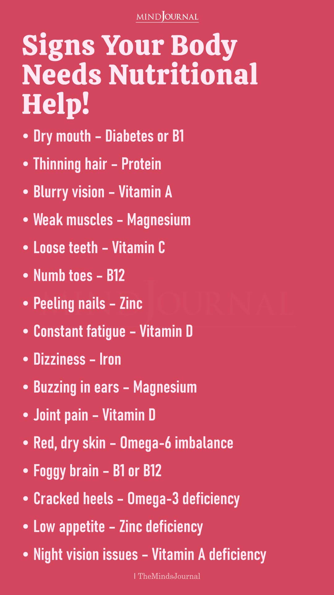 Signs Your Body Needs Nutritional Help: Listen to What Your Symptoms Are Saying