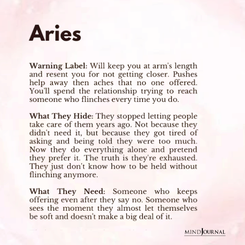Warning labels for an Aries