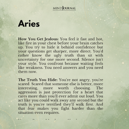 Aries: Zodiac signs when jealous