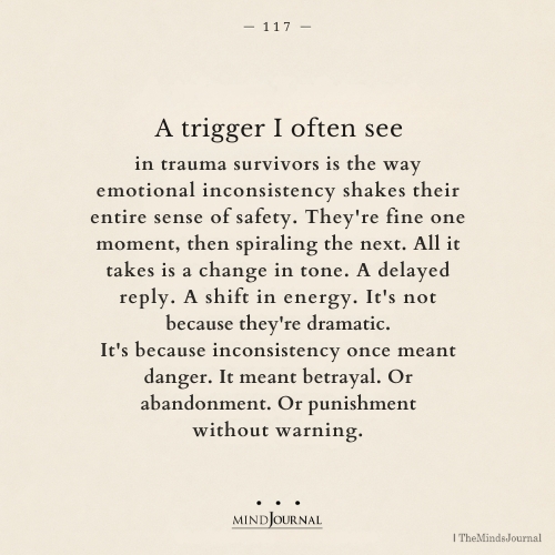 Emotional Inconsistency in Trauma Survivors: When Safety Gets Shaken by the Smallest Shift