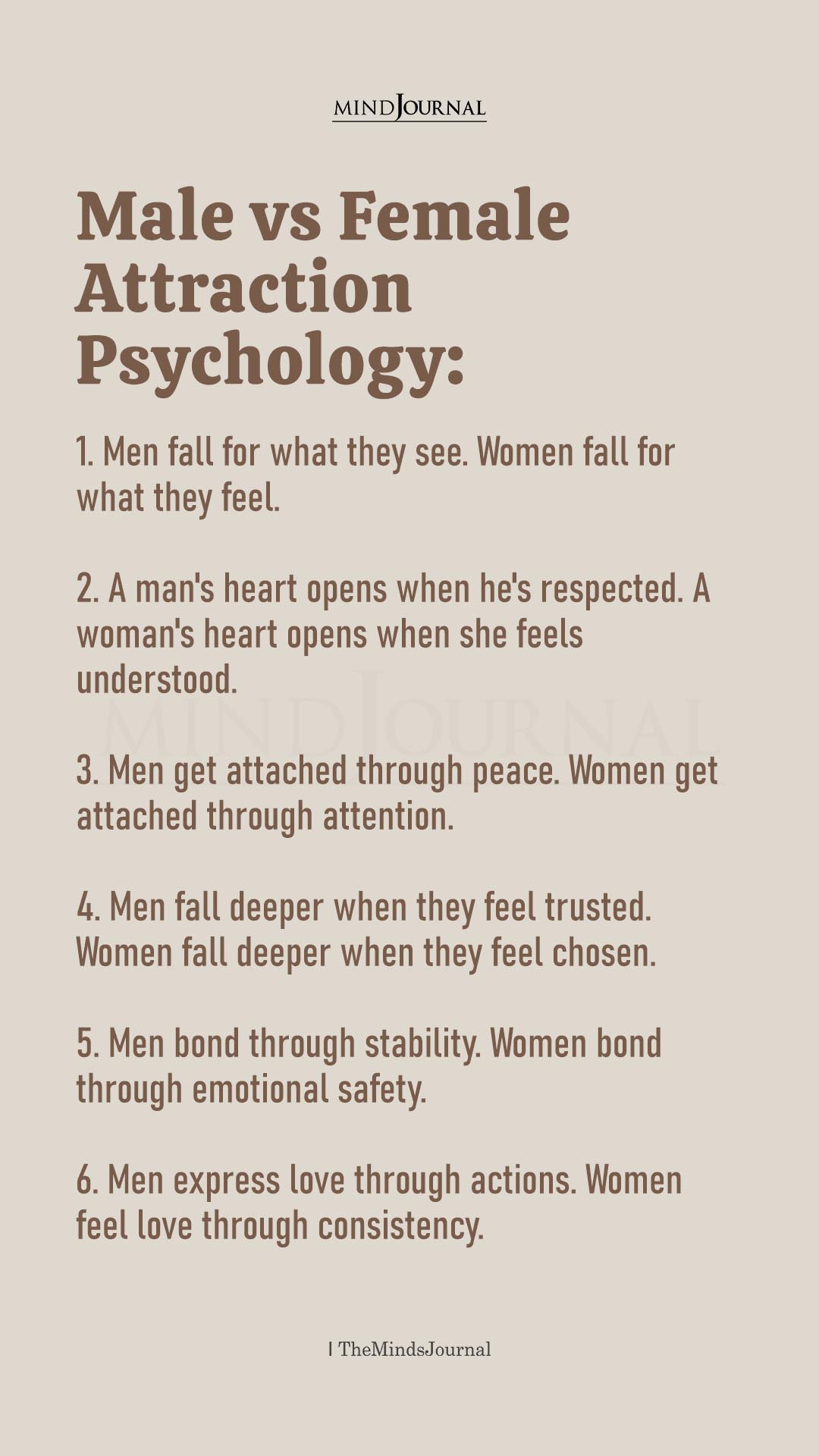 Male vs Female Attraction Psychology: How Men and Women Fall in Love Differently