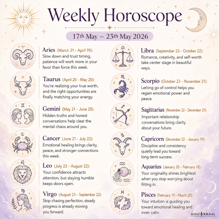 Weekly Horoscope 17 May to 23 May 2026