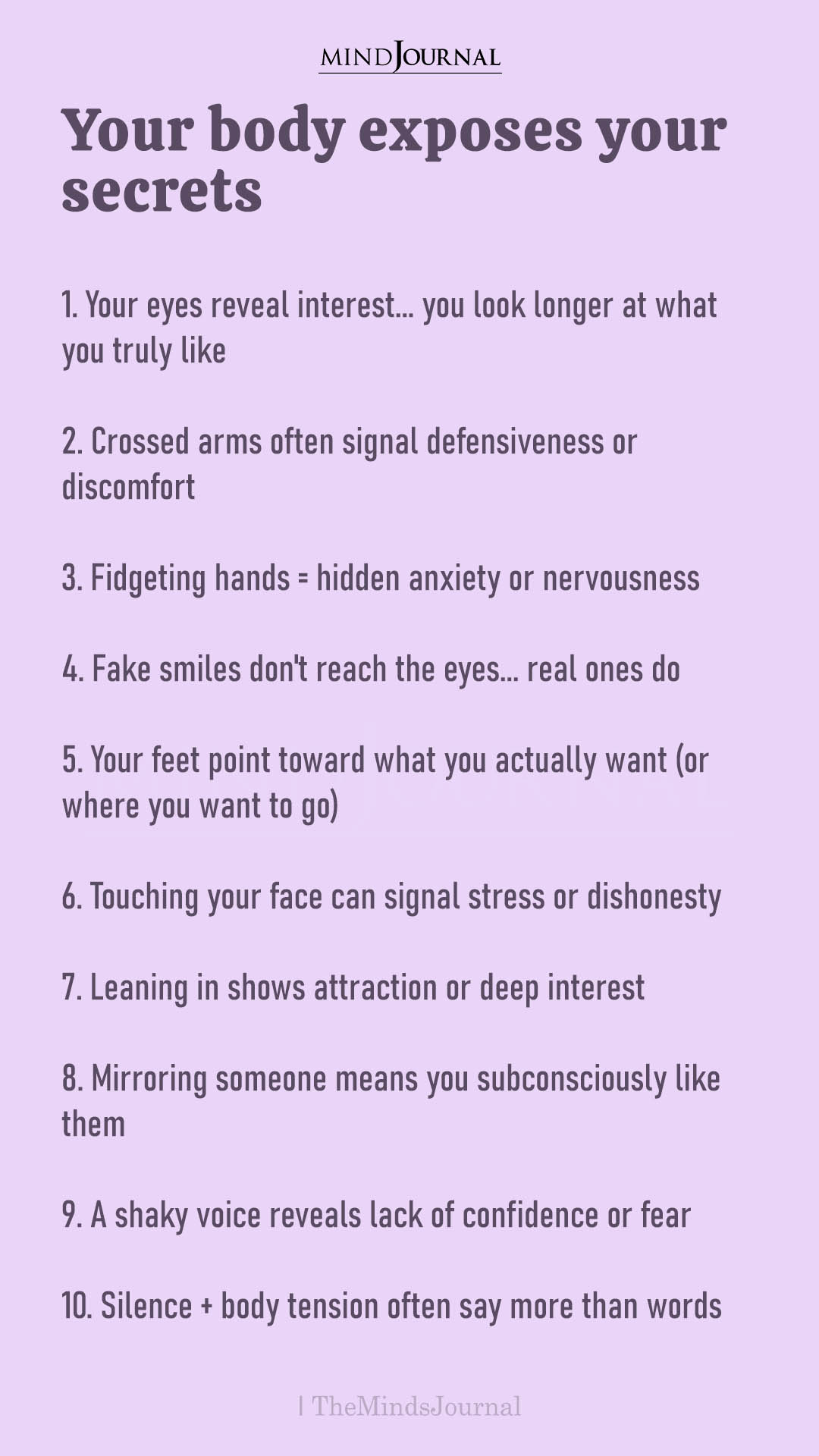 Your Body Exposes Your Secrets: 10 Powerful Body Language Clues