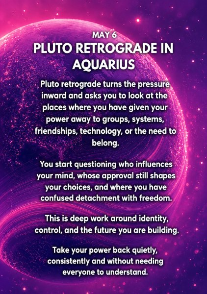Pluto Retrograde in Aquarius