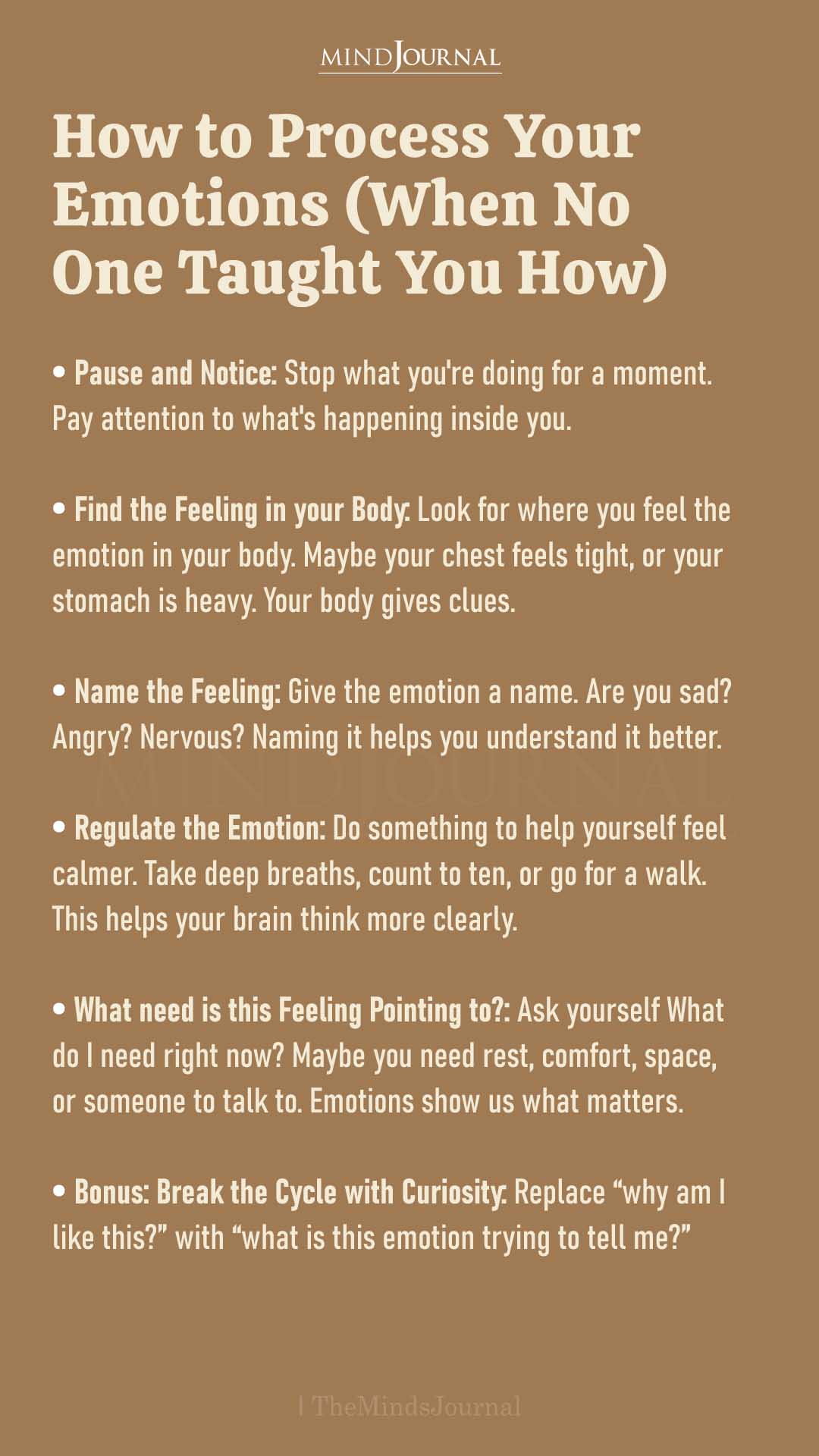 How to Process Your Emotions (When No One Taught You How)