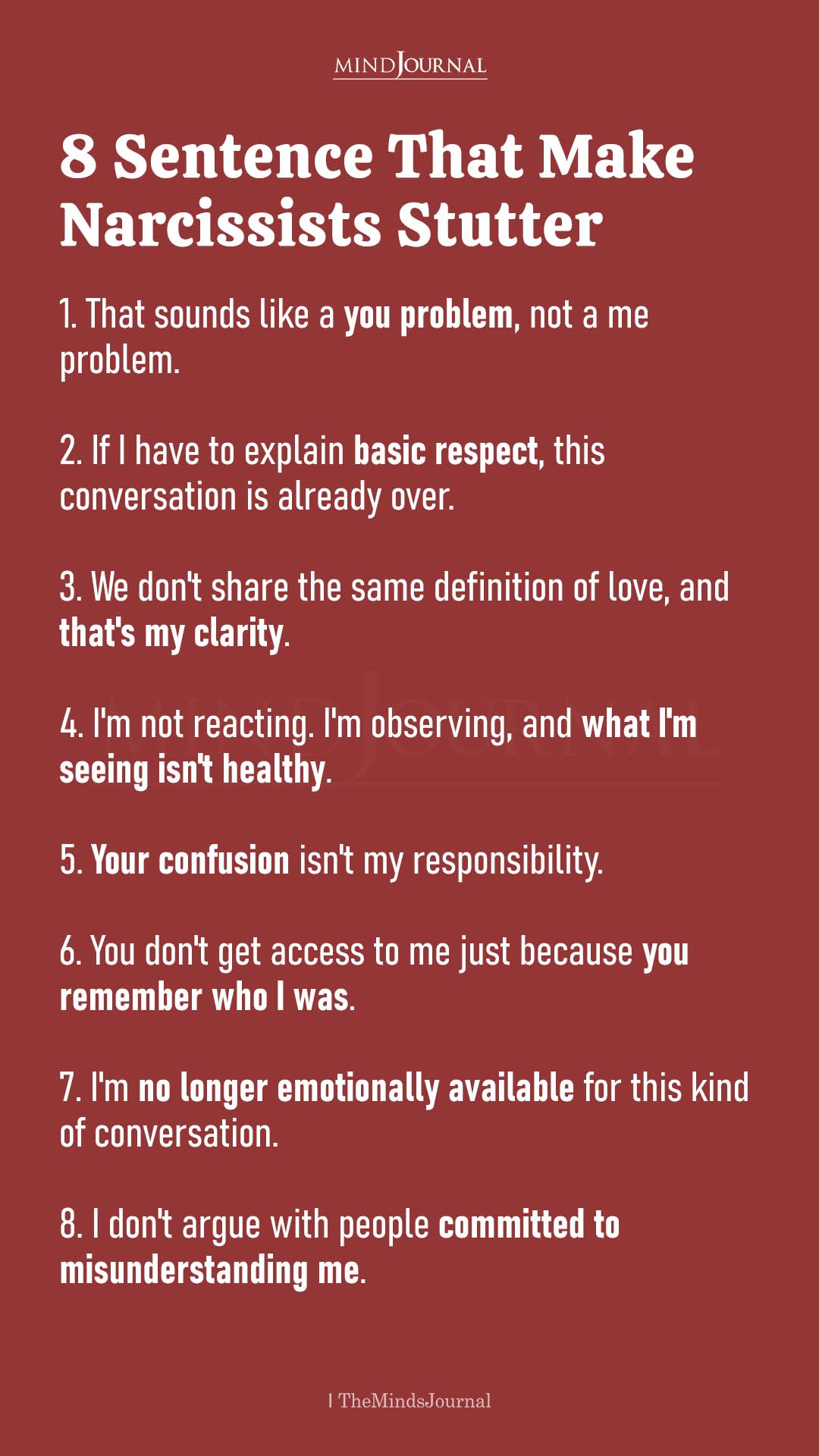 Sentences That Make Narcissists Stutter: Reclaiming Your Power One Boundary at a Time