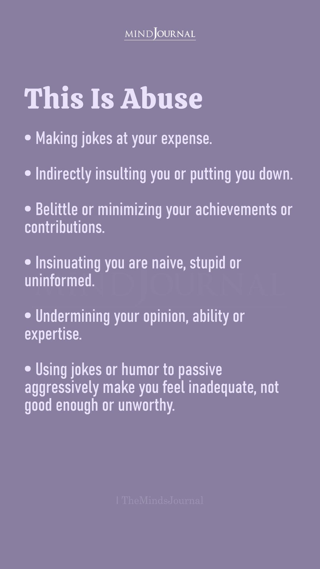 This Is Abuse: When “Jokes” And Putdowns Cross The Line